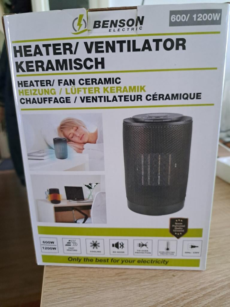 Benson Elektrische Kachel / Ventilator - Keramisch, Overige soorten, Elektrisch, Nieuw, Ophalen of Verzenden