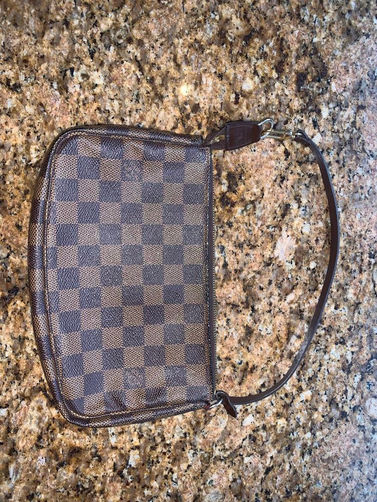 Originele Louis Vuitton Pochette - Rits Defect, Ophalen of Verzenden, Gebruikt, Bruin, Avondtasje