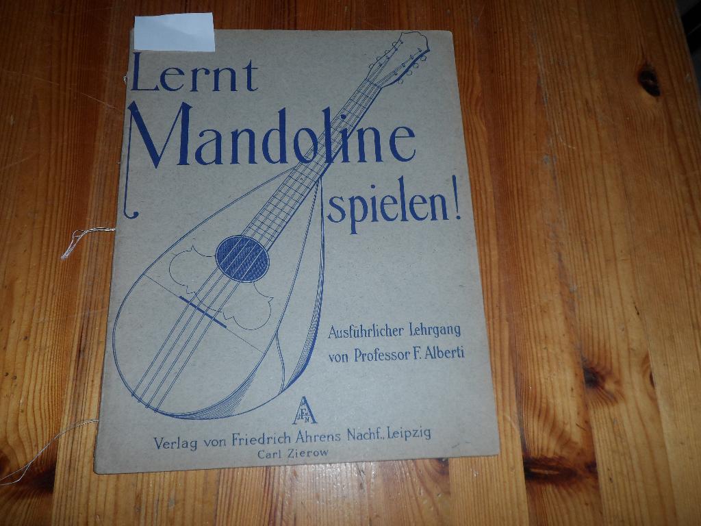 Lernt madoline spielen - f. Alberti, Gebruikt, Ophalen of Verzenden, Banjo of Mandoline, Artiest of Componist