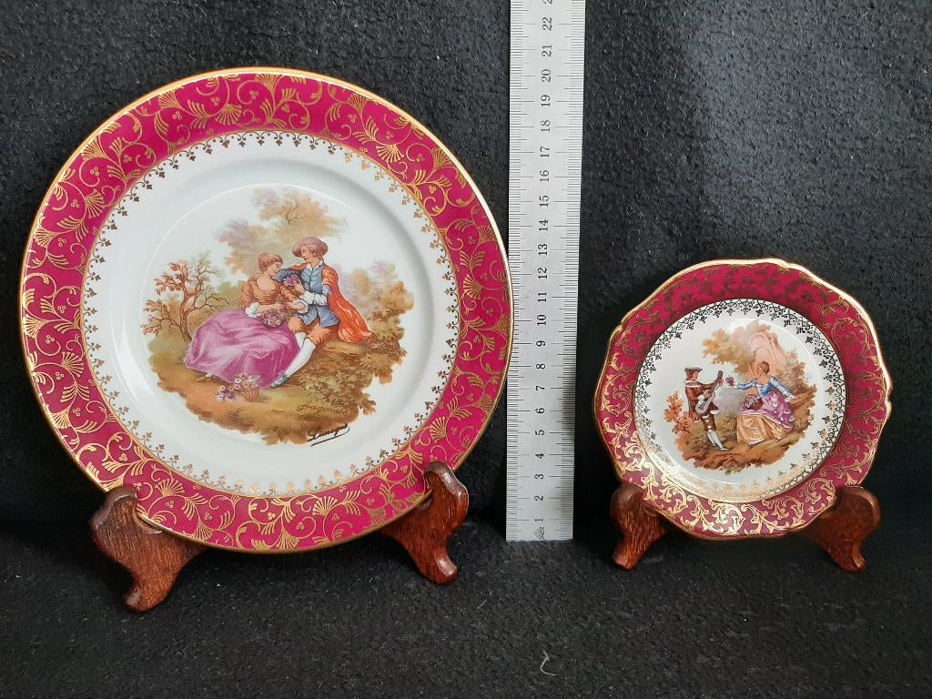 Limoges bordjes (2 stuks), Antiek en Kunst, Antiek | Porselein, Ophalen of Verzenden