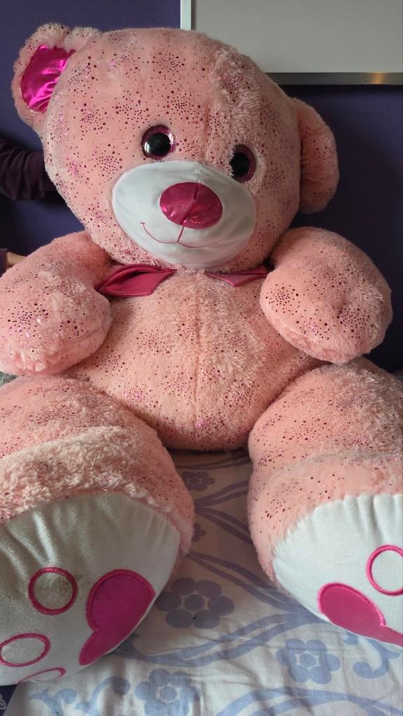 Mega Grote Roze Knuffelbeer - 120cm Valentijnsbeer, Ophalen of Verzenden, Zo goed als nieuw, Beer