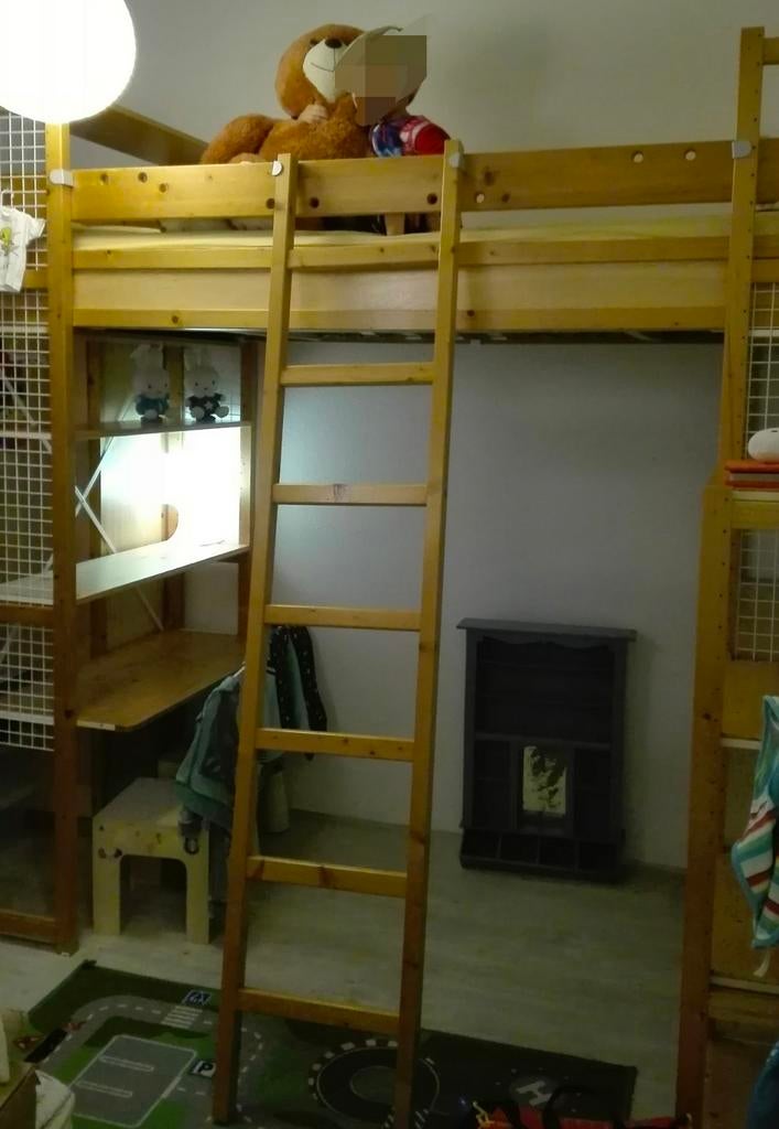 Lundia set: hoogslaper, kledingkast, stellingkasten, Ophalen, Gebruikt