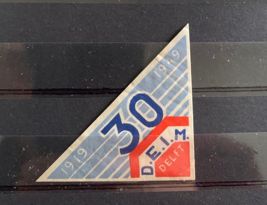 Sluitzegel stads promotie VVV Delft 5, Ophalen of Verzenden, T/m 1940, Gestempeld