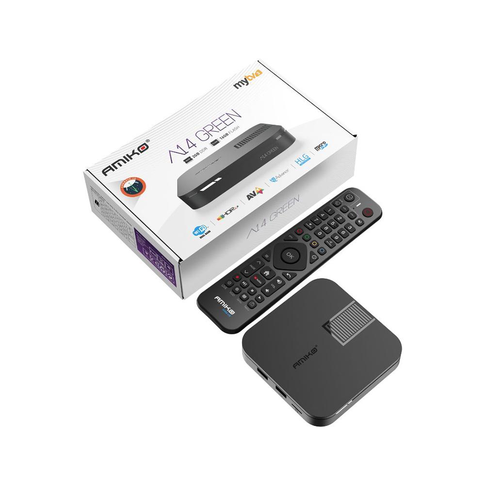 NIEUWE Amiko A14 Green - IPTV Box, Ophalen of Verzenden, Nieuw, HDMI, Minder dan 500 GB