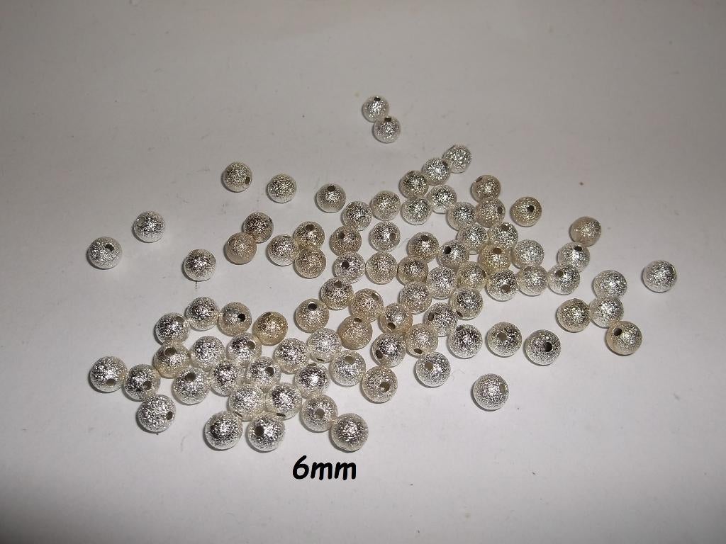 Zilverkleurig Diamant Geslepen 6mm Kralen x86, Hobby en Vrije tijd, Kralen en Sieraden maken, Nieuw, Kraal, Ophalen of Verzenden