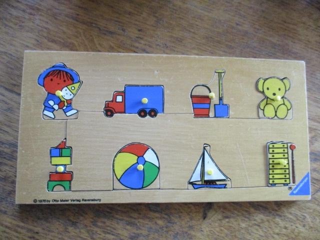 Dick Bruna houten insteekpuzzel speelgoed 1978 - 15x29.5cm, Ophalen of Verzenden, Gebruikt