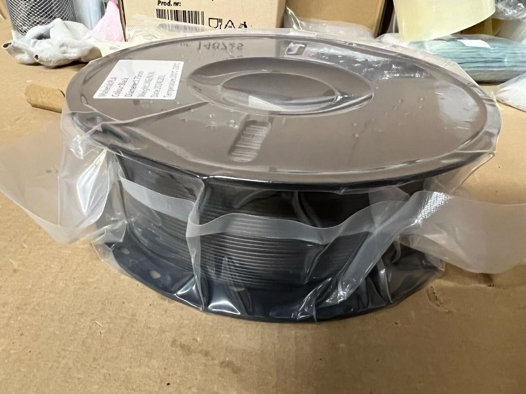 3D Filament PLA 1,75 1kg ZWART, Computers en Software, 3D-printerbenodigheden, Nieuw, Ophalen of Verzenden