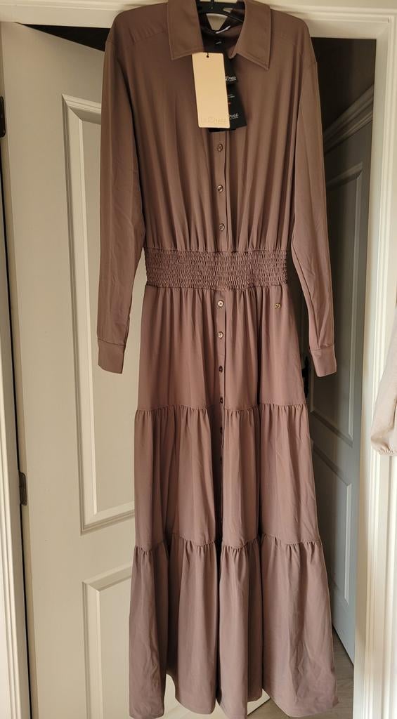 Nieuw!! Tizia jurk ladress la dress deep taupe l xl, Bruin, Verzenden, Maat 42/44 (L), Nieuw
