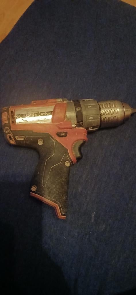 Milwaukee M12-CDD Fuel Schroefboormachine. Losse body, Gebruikt, Variabele snelheid, Ophalen of Verzenden, Boor- en Schroefmachine