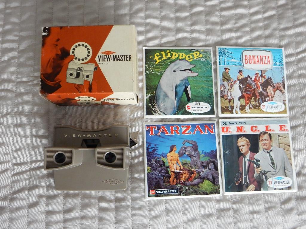 Te Koop Viewmaster, Model G + 4 sets foto's, Ophalen of Verzenden, Gebruikt