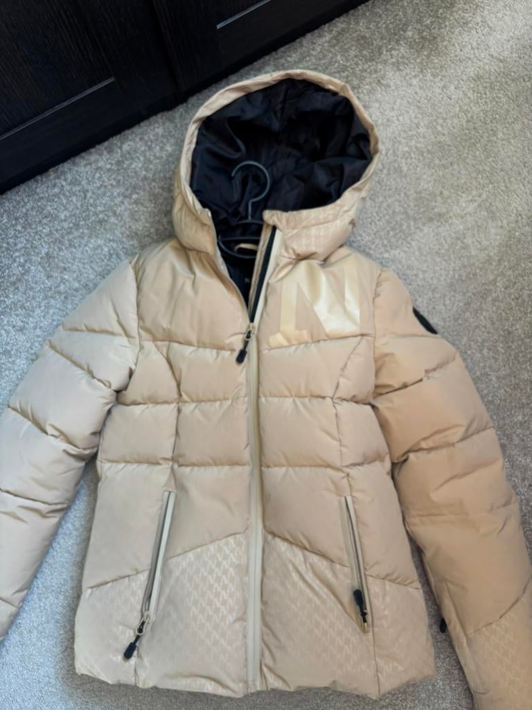 Ski/winterjas nikkie, Ophalen of Verzenden, Zo goed als nieuw, Maat 34 (XS) of kleiner, Beige