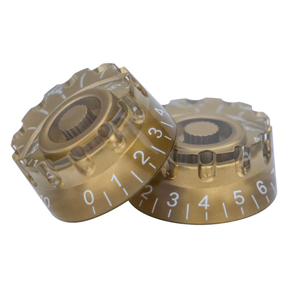 (4pcs) speed knobs knurled - goud, Moku Custom Guitars, Nieuw, 4613CB, Info@mokucustomguitars.com