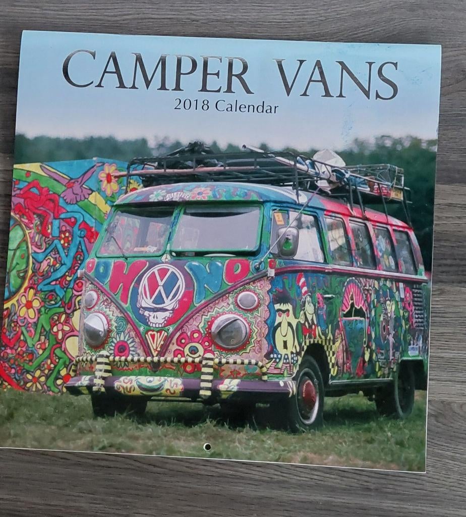 Kalender met afbeeldingen van Volkswagen busjes (ongebruikt), Diversen, Ophalen of Verzenden, Jaarkalender, Nieuw