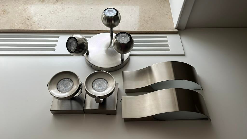 Lampen plafond of wand/muur, Ophalen, Zo goed als nieuw, Metaal of Aluminium