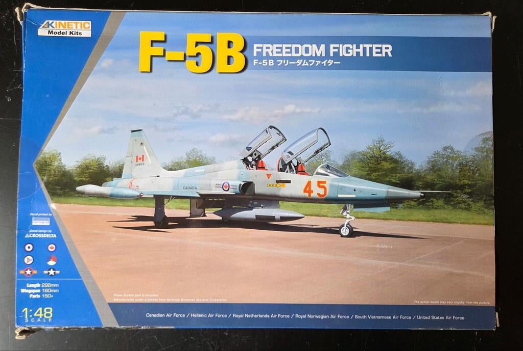 Kinetic  F-5B Freedom Fighter 1:48 NL decals, Overige merken, Ophalen of Verzenden, Zo goed als nieuw, Groter dan 1:72