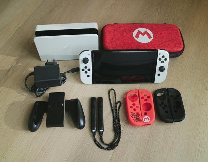Nintendo Switch OLED - als nieuw en compleet, Ophalen of Verzenden, Zo goed als nieuw, Met 2 controllers, Switch OLED