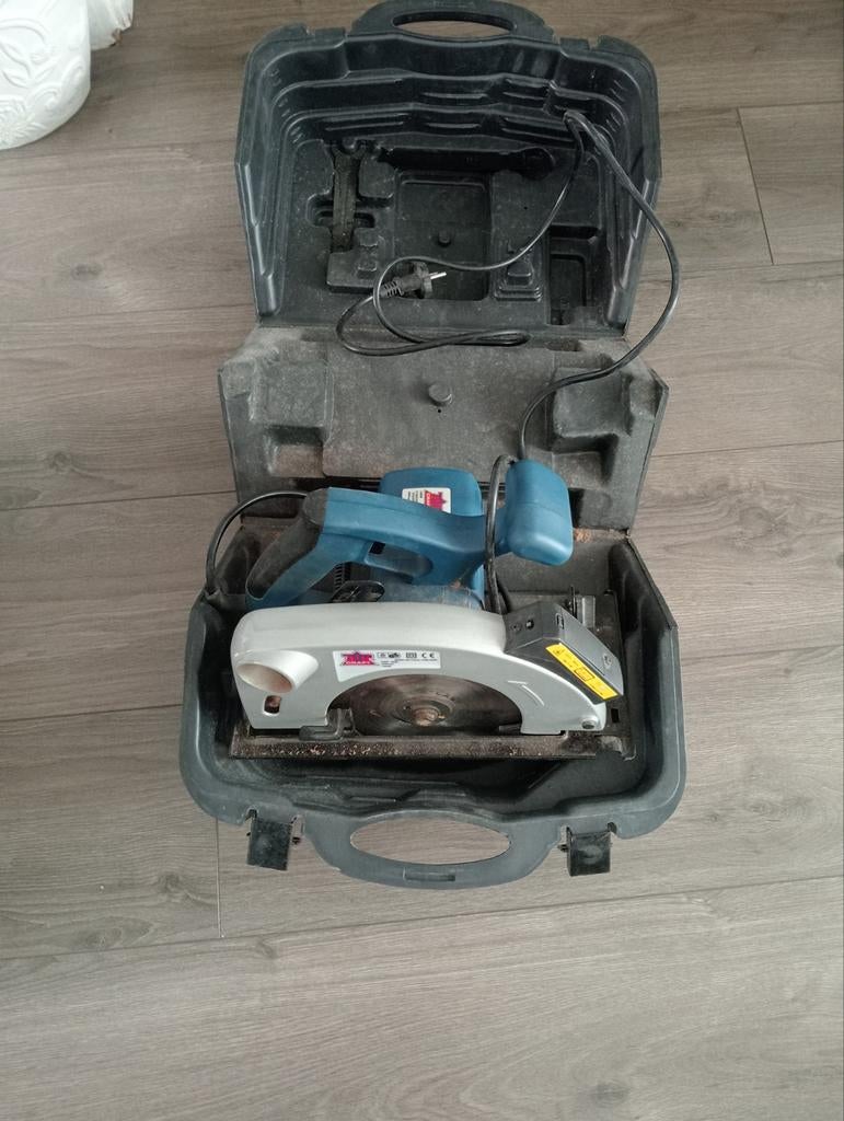Cirkelzaag met koffer, Doe-het-zelf en Verbouw, Gereedschap | Zaagmachines, Ophalen, Cirkelzaag, Zo goed als nieuw, Top Craft