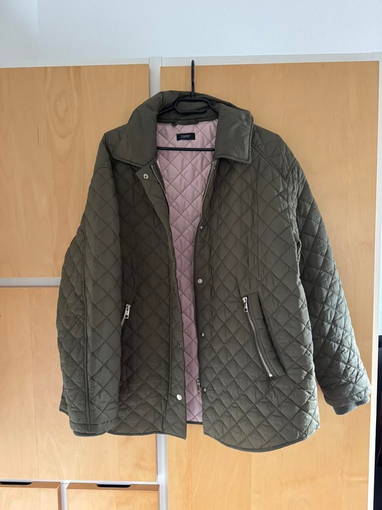 ESPRIT tussenjas legergroen mt L zgan, Ophalen of Verzenden, Zo goed als nieuw, Maat 42/44 (L), Groen