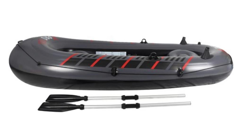 Opblaasboot met hengelsteunen met steun voor motor, Watersport en Boten, Ophalen, Zo goed als nieuw