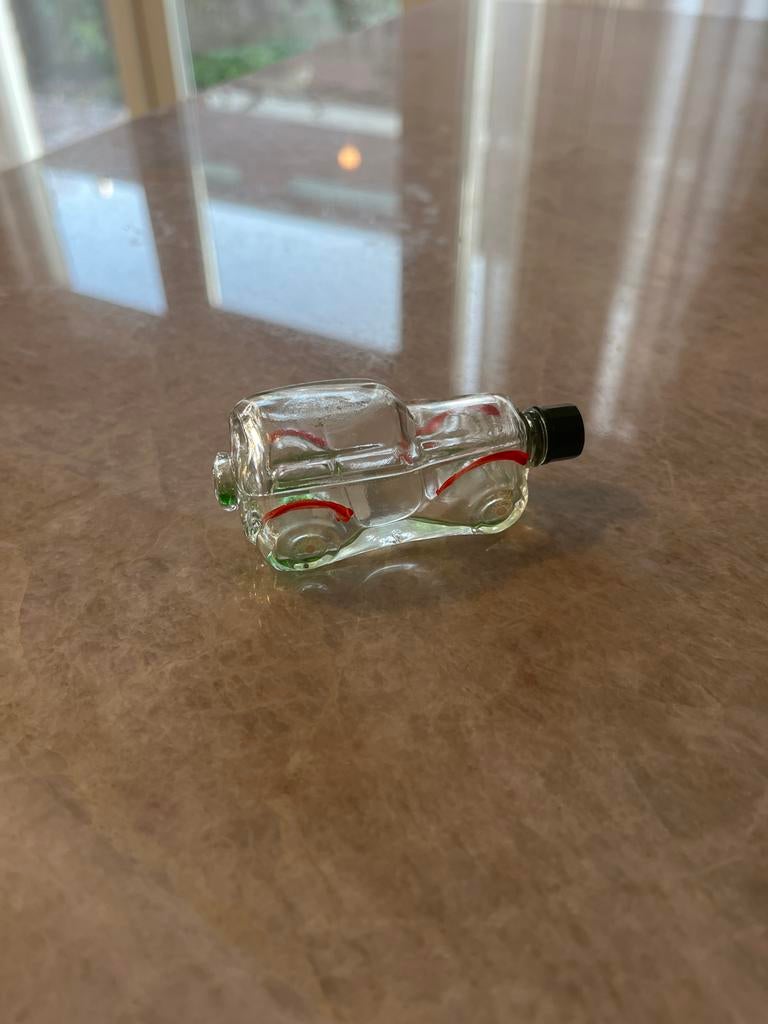 Vintage glazen auto parfumflesje, Antiek en Kunst, Antiek | Glas en Kristal, Ophalen of Verzenden