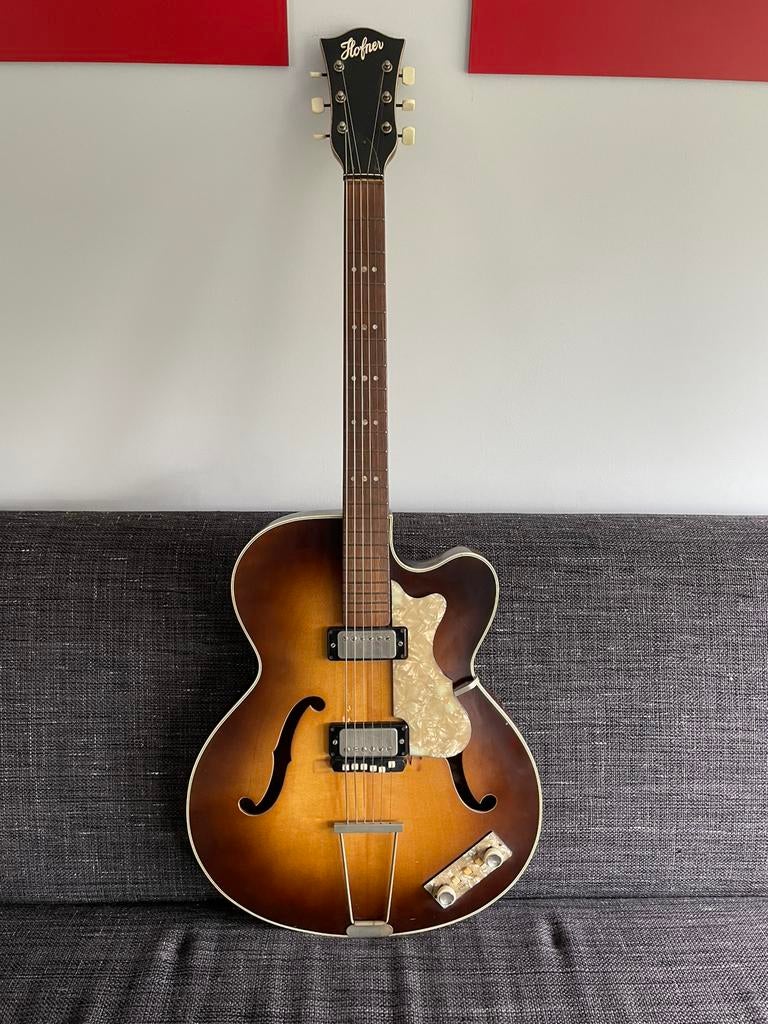 Höfner 457 gitaar jaren ‘60, Ophalen, Gebruikt