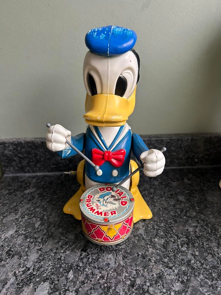 1950- Donald Duck- windup - Marx-Disney, Ophalen of Verzenden