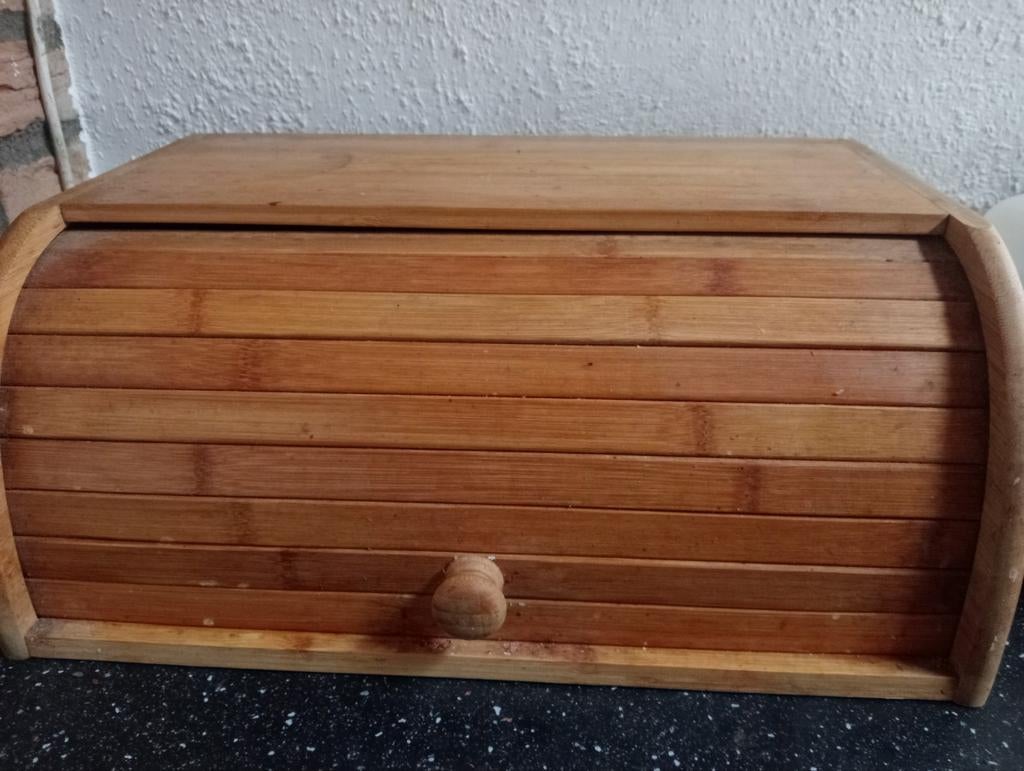Houten broodtrommel / brood bakje, Ophalen of Verzenden, Gebruikt
