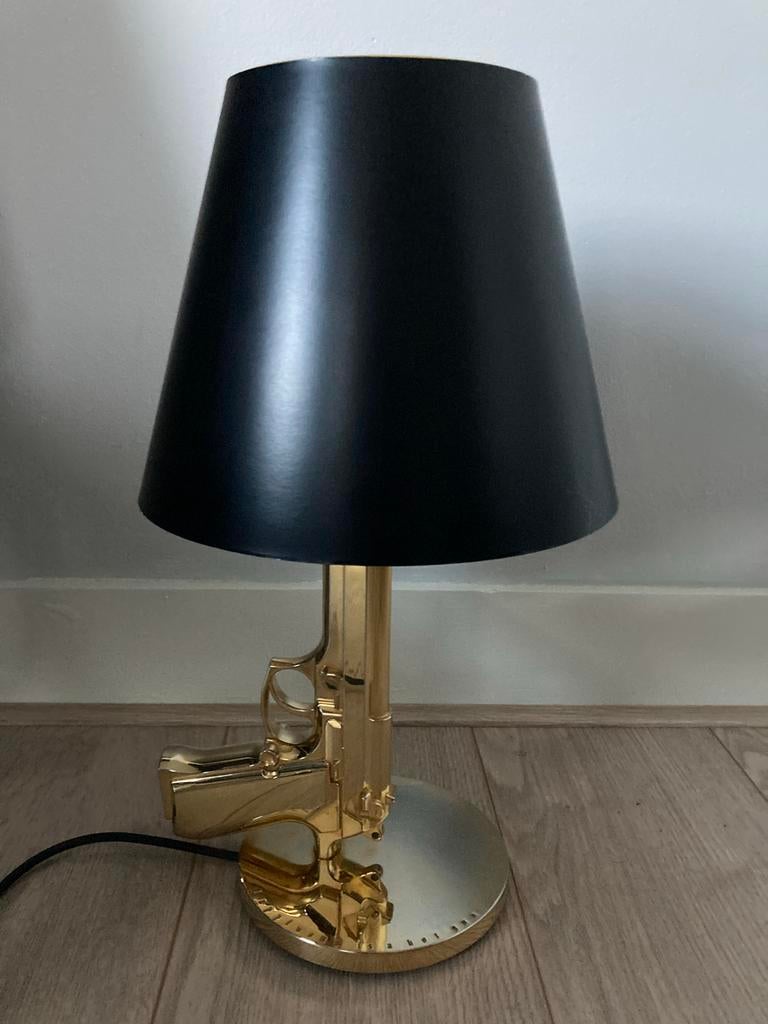 Vintage design Bedside Gun lamp Flos door Philippe Starck, Ophalen of Verzenden, Gebruikt, Metaal, Minder dan 50 cm