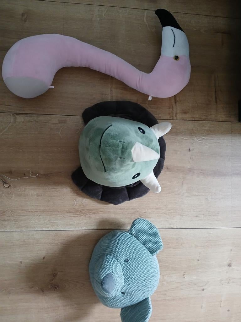 Leuke wanddecoratie kinderkamer: flamingo, dino, beer, Ophalen of Verzenden, Zo goed als nieuw, Wanddecoratie