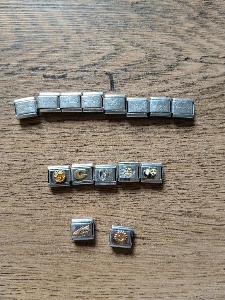 Nomination armband schakels - diverse designs, Overige merken, Overige materialen, Gebruikt, Ophalen of Verzenden