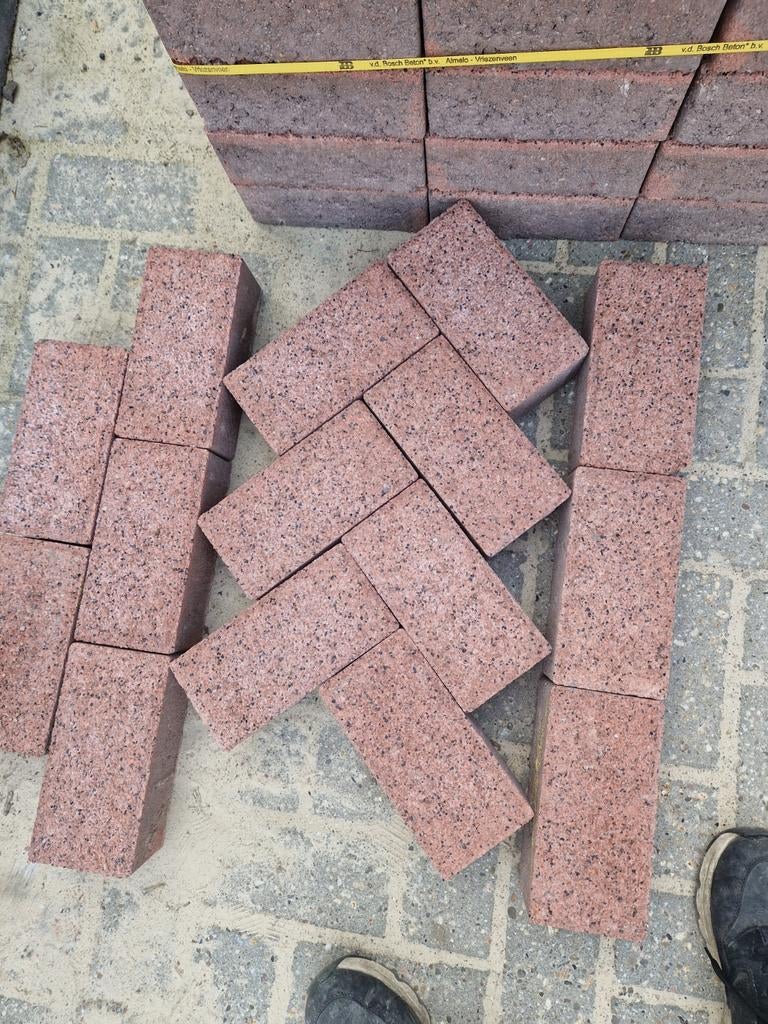 Betonklinker 8cm edel rood, Tuin en Terras, Tegels en Klinkers, Ophalen, Nieuw, Beton, Klinkers