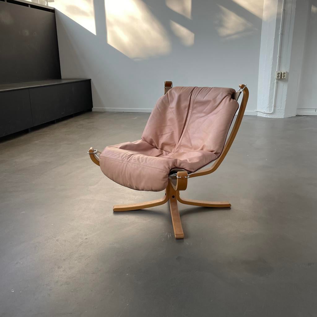 Falcon lux chair vintage jaren design fauteuil, Ophalen, ., 2de hands, 75 tot 100 cm