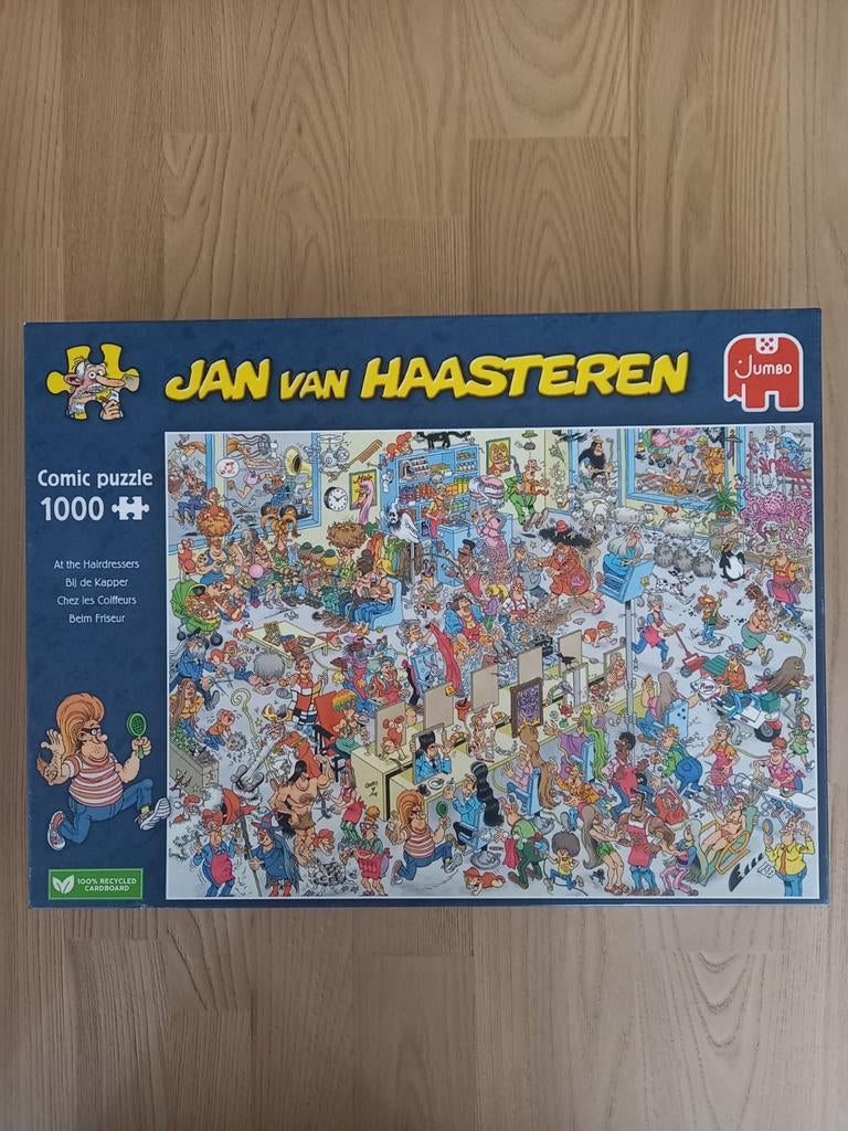 Puzzel "Bij de Kapper" van Jan van Haasteren, Ophalen, 500 t/m 1500 stukjes, Gebruikt, Legpuzzel