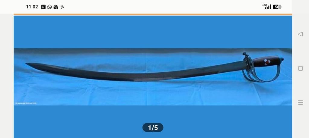 KNIL Sabel, Verzamelen, Ophalen, Landmacht, Nederland, Zwaard of Sabel