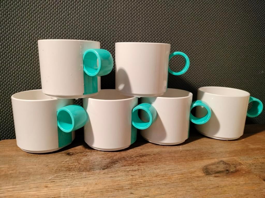 Coppia Holland kopjes jaren '80 - Ideaal voor op de camping, Ophalen of Verzenden, Gebruikt