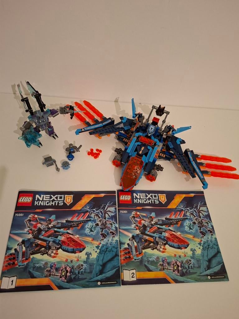 nexo knights 70351 Clay's Falcon Fighter Blaster compleet, Overige thema's, Lego, Ophalen of Verzenden, Complete set