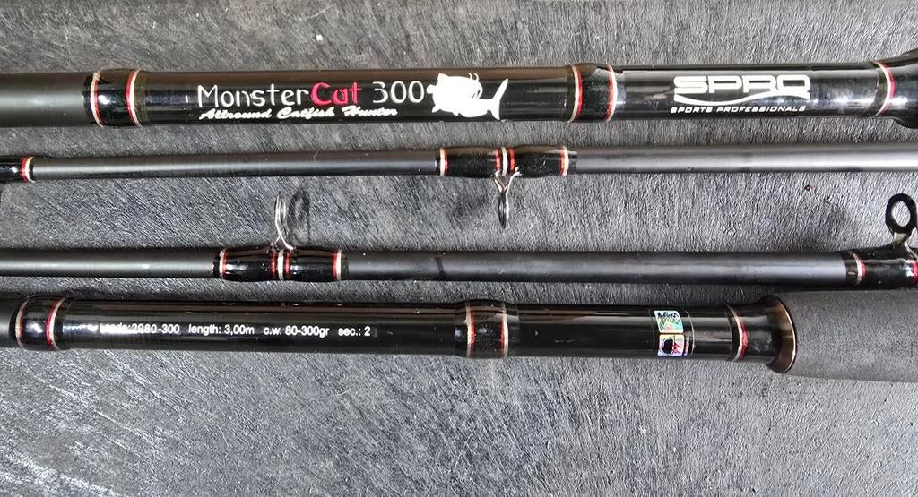 2 SPRO MonsterCat Meerval Hengels 3m 80-300g, Ophalen, Werphengel
