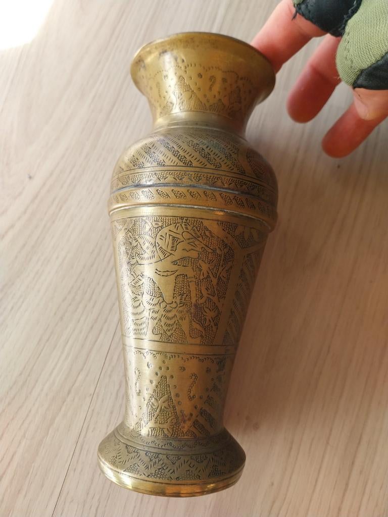 antieke Indonesische koperen vaas, Ophalen of Verzenden