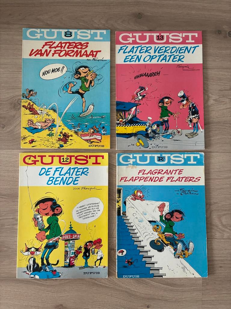 Guust Flater strips - 4 delen: Flaters van Formaat, Flater v, Boeken, Meerdere stripboeken, Verzenden, Gelezen