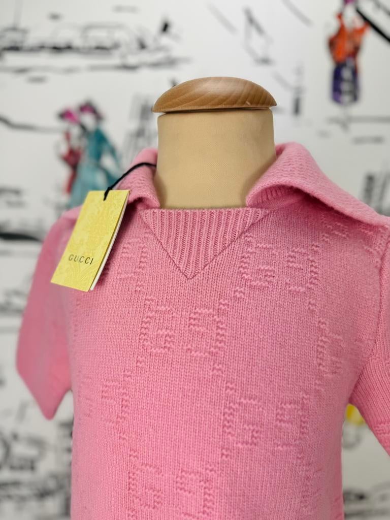 Gucci roze GG jurk maat 6 NIEUW (590 euro), Customercare@gucci.com, Jurk of Rok, Gucci, Verzenden