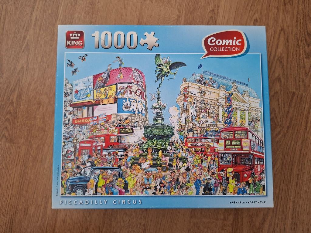 King Comic Collection Puzzel - Piccadilly Circus 1000 st., Ophalen of Verzenden, 500 t/m 1500 stukjes, Zo goed als nieuw, Legpuzzel
