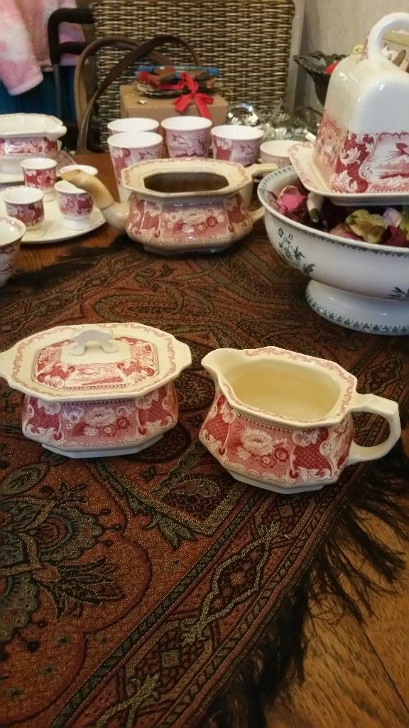 tekoop 2 delen societe ceramique victoria, Ophalen of Verzenden