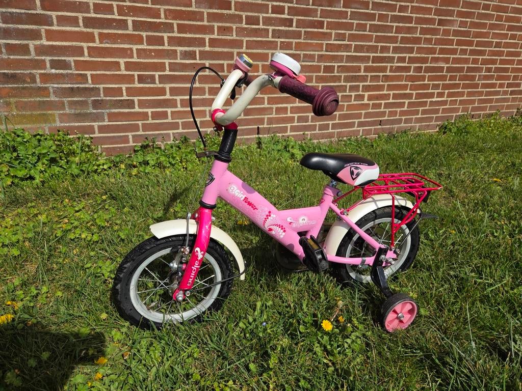 Alpina meisjesfiets 12 inch - met zijwieltjes, Fietsen en Brommers, Ophalen, Gebruikt, Alpina, 14 inch of minder