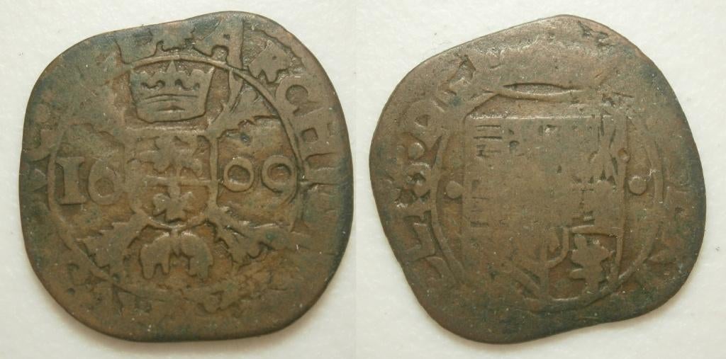 Roermond Oord 1609, Postzegels en Munten, Munten | Nederland, Ophalen of Verzenden, Vóór koninkrijk, 1 cent, Losse munt