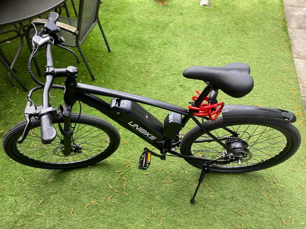 Unibike elektrische mountainbike 26 inch, Fietsen en Brommers, Elektrische fietsen, Minder dan 30 km per accu, Gebruikt, Minder dan 47 cm