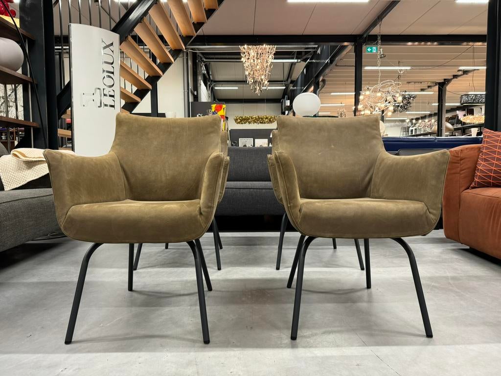 4 Nieuw Label Chief eetkamerstoel Waterbuffel leer Stoel