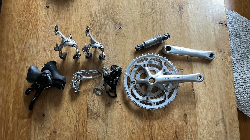Shimano 105 onderdelen, Ophalen of Verzenden, Gebruikt, Crankstel of Pedalen