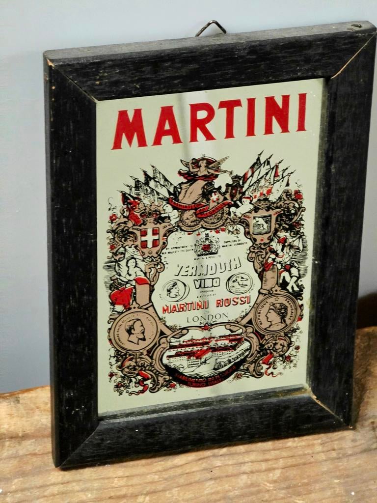 9934:Vintage Martini Rossi mirror -Vermouth Vino advertising, Ophalen of Verzenden