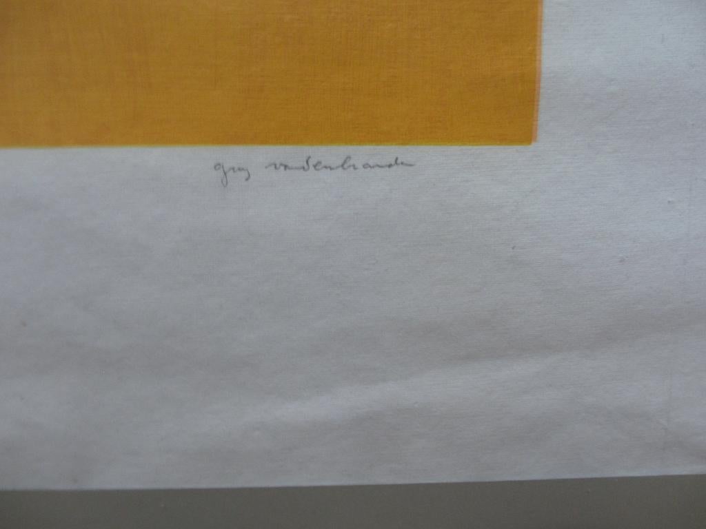 Zeefdruk Guy Vanderbranden potlood gesigneerd, Ophalen of Verzenden