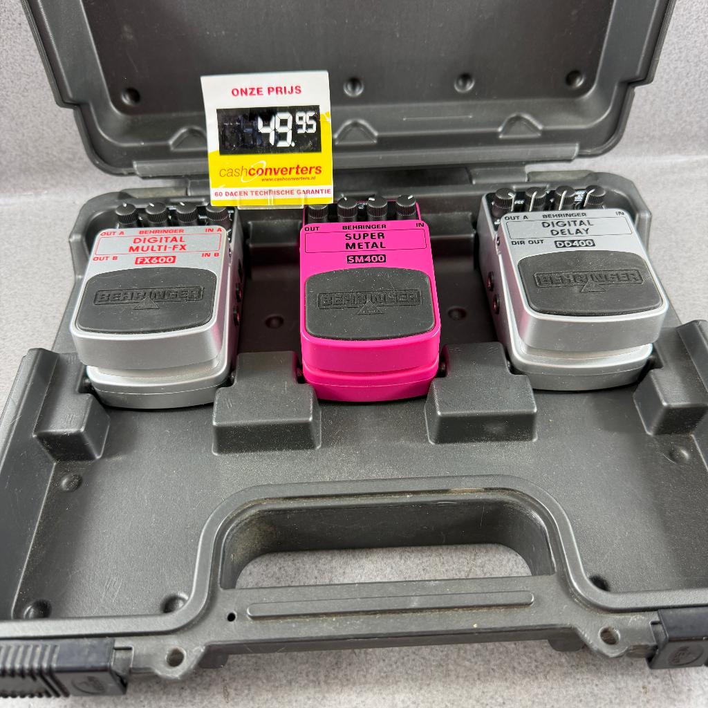 Behringer gitaareffecten 3st in koffer | met kabels | 405969, Muziek en Instrumenten, Effecten, Ophalen of Verzenden, Gebruikt